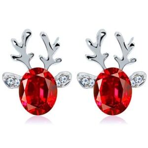🆕 red reindeer earrings